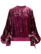 Y / Project - Crushed Velvet Sweatshirt - Women - Silk/viscose - Xs, Pink/purple, Silk/viscose
