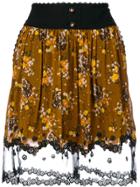 Coach Floral-print Skirt - Brown