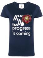 5 Progress Sequin Embroidered T-shirt - Blue