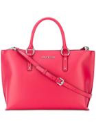 Armani Jeans Logo Plaque Tote - Red