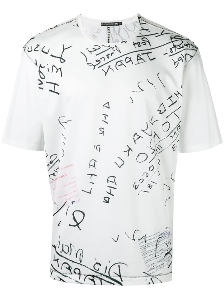 Issey Miyake Lettering Print T-shirt - White