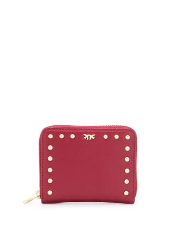 Pinko Pinko 1p21eqy5ff R40 Dark Red Leather/fur/exotic Skins->leather