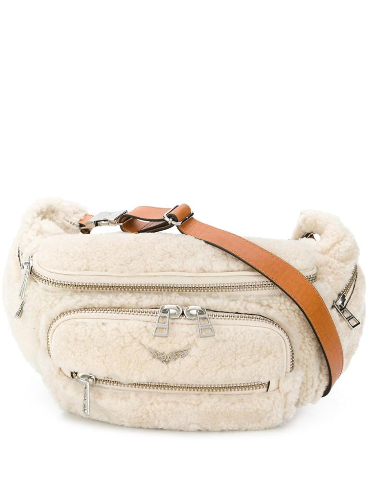 Zadig & Voltaire Textured Oversized Belt Bag - Neutrals