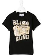 Philipp Plein Kids Bling Bling T-shirt, Girl's, Size: 16 Yrs, Black