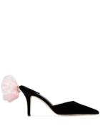 Magda Butrym Black France 90 Crystal Flower Mules
