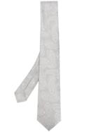 Kiton Paisley Patterned Tie - Grey