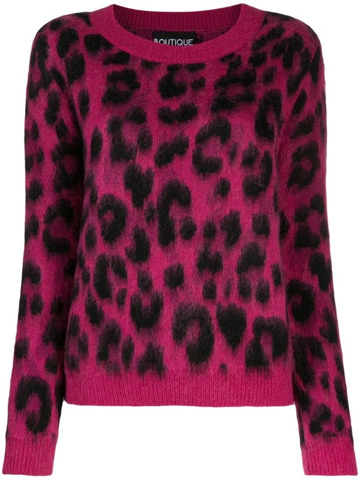 Boutique Moschino Leopard Print Jumper - Pink