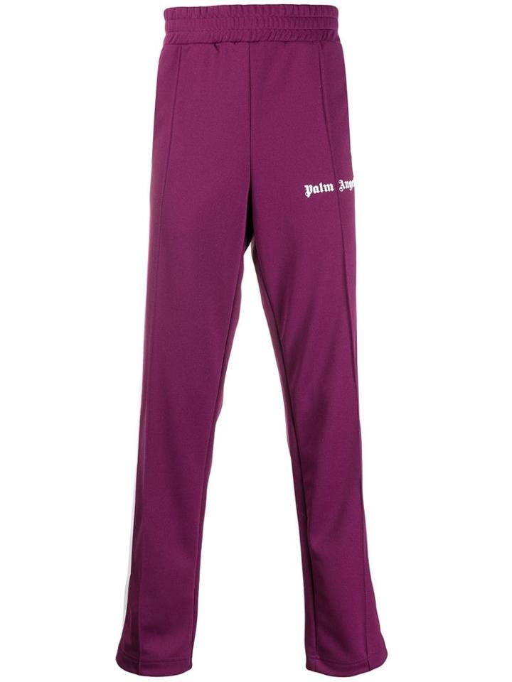 Palm Angels Side Stripe Track Pants - Purple