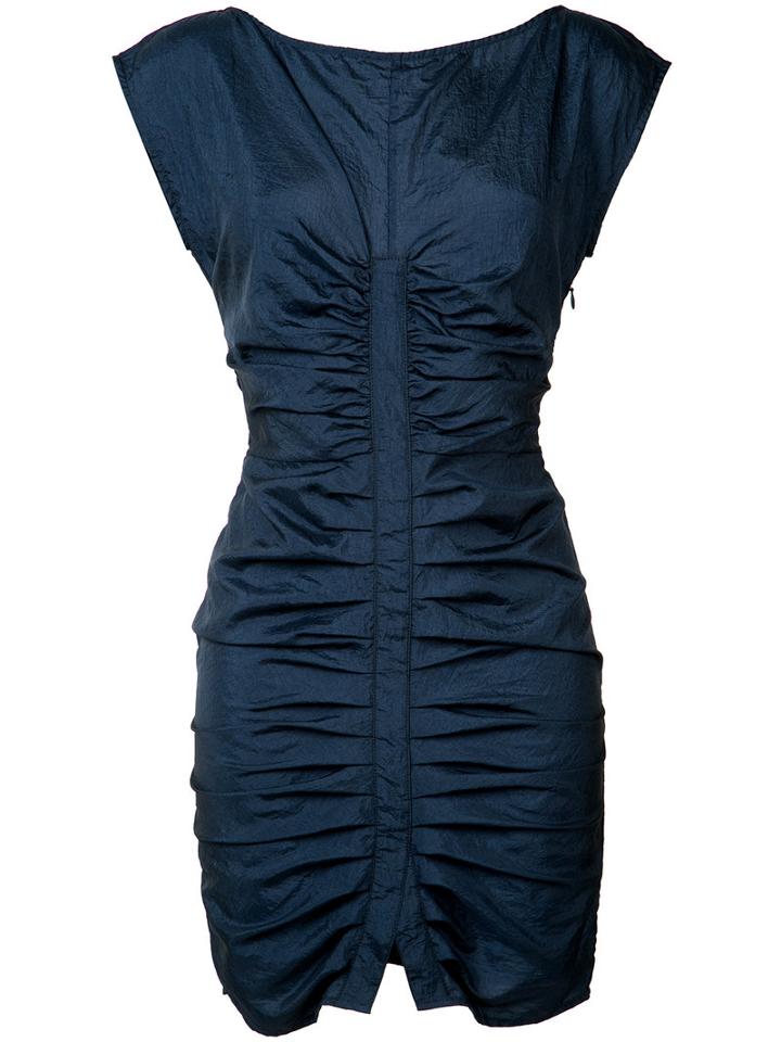 Rachel Comey Ruched Cap Sleeve Dress, Women's, Size: 6, Blue, Nylon
