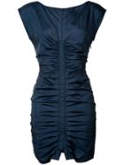 Rachel Comey Ruched Cap Sleeve Dress, Women's, Size: 6, Blue, Nylon