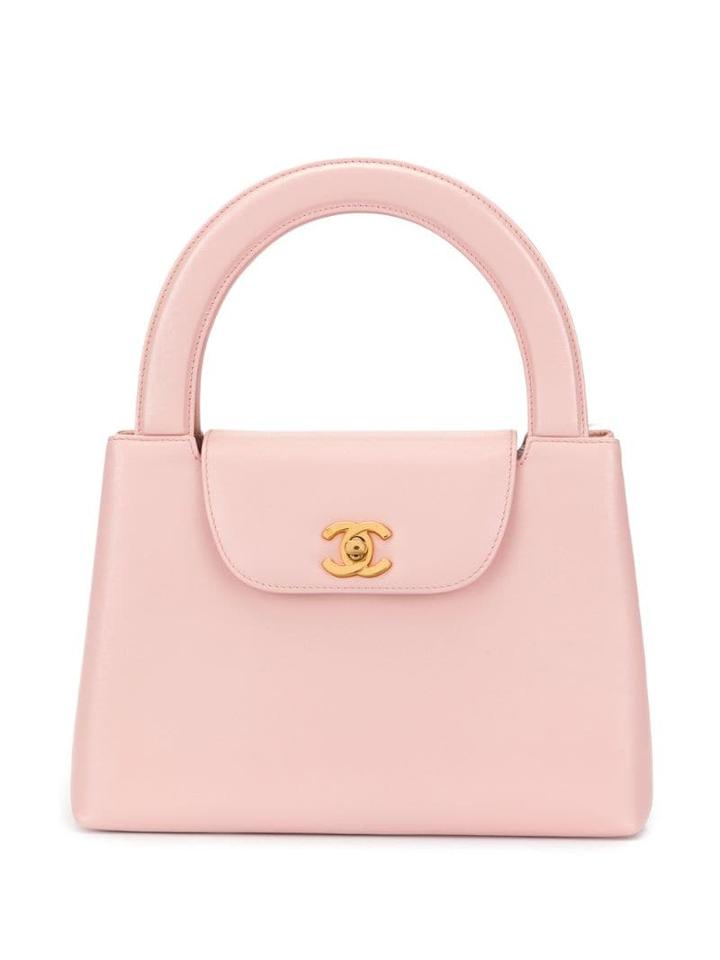 Chanel Pre-owned Cc Turnlock Structured Tote - Pink