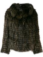 Yves Salomon Short Fur Jacket - Black