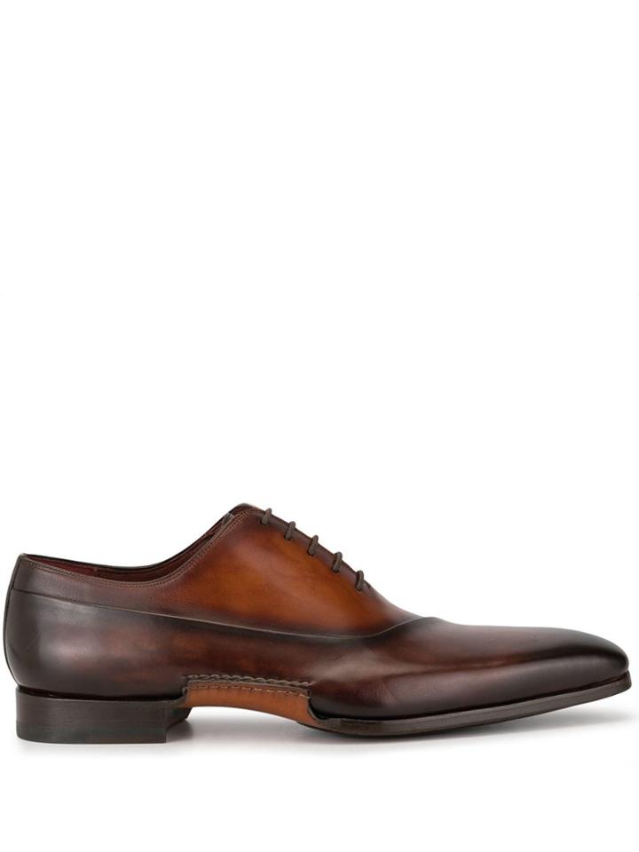 Magnanni Lace-up Oxford Shoes - Brown