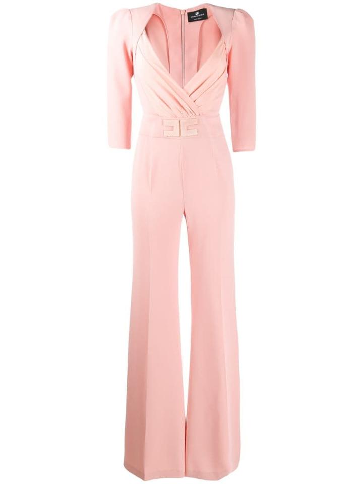 Elisabetta Franchi Flared Jumpsuit - Pink
