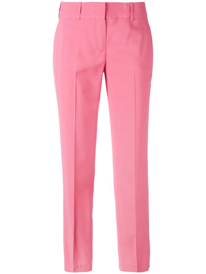 Ermanno Scervino - Cropped Trousers - Women - Spandex/elastane/cupro/viscose - 40, Women's, Pink/purple, Spandex/elastane/cupro/viscose