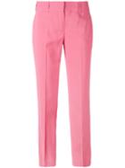 Ermanno Scervino - Cropped Trousers - Women - Spandex/elastane/cupro/viscose - 40, Women's, Pink/purple, Spandex/elastane/cupro/viscose