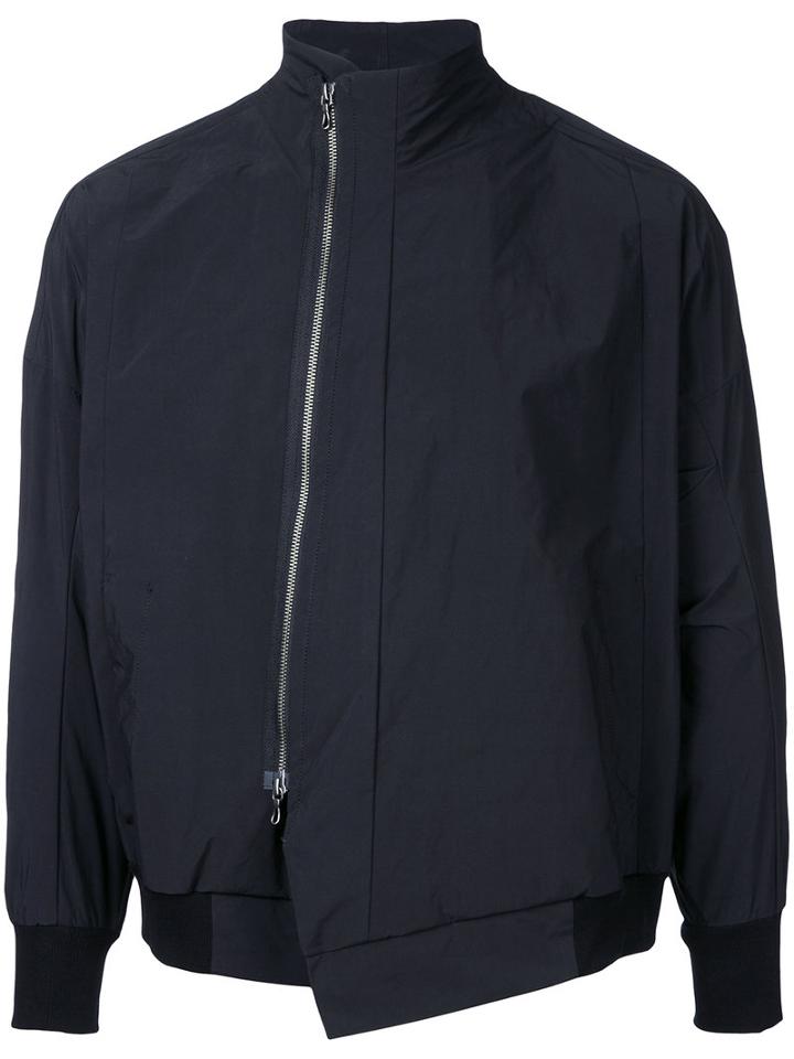 Nil0s - Asymmetric Zip Jacket - Men - Nylon/polyester - 2, Black, Nylon/polyester