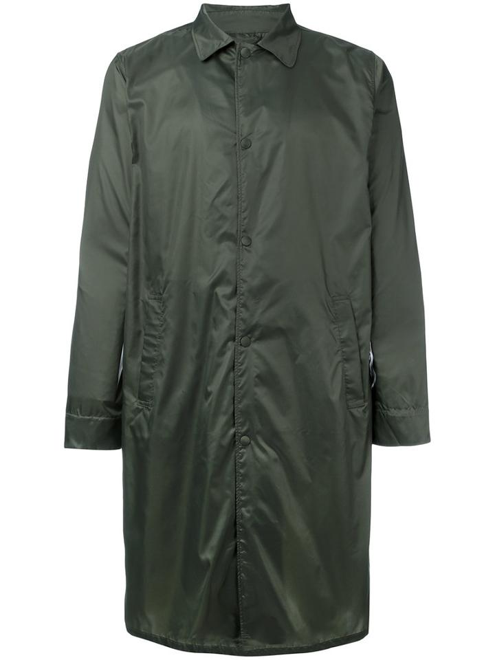 Officine Generale - Button-up Coat - Men - Polyamide/nylon - M, Green, Polyamide/nylon