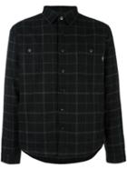 Edwin Checked Shirt Jacket, Men's, Size: Small, Black, Polyester/wool/other Fibers