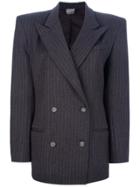 Krizia Vintage Pinstriped Skirt Suit - Brown