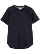 Burberry Ruffle Detail T-shirt - Blue