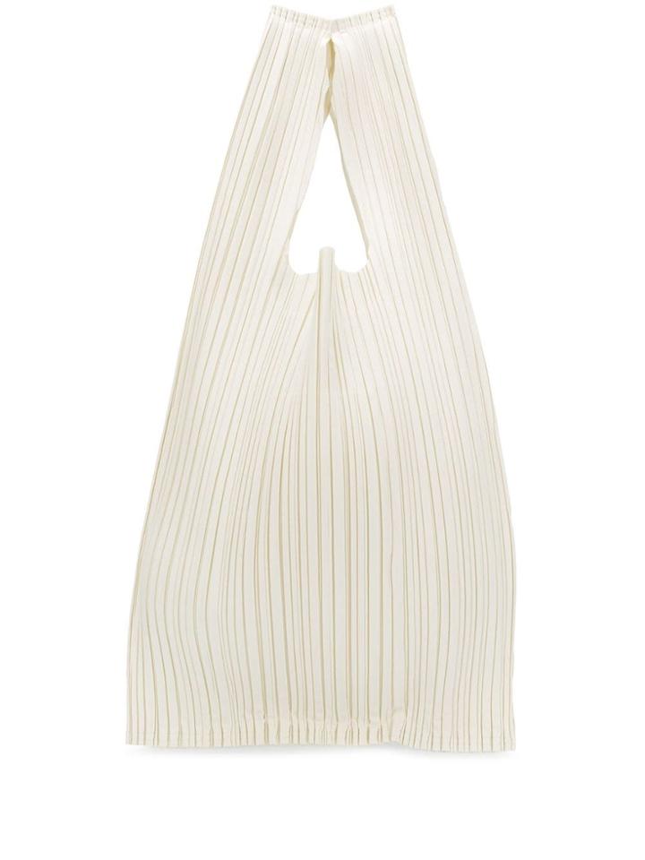 Issey Miyake Large Micro-pleated Tote Bag - White