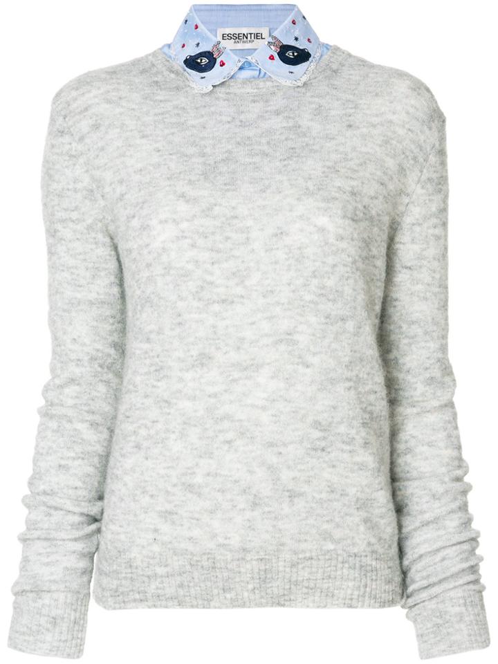 Essentiel Antwerp Mohair Blend Paraty Sweater - Grey