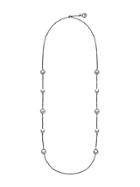 Fendi Logo Charm Chain Necklace - F18a5-ruthenium Ultra Blac