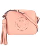 Anya Hindmarch 'smiley' Crossbody Bag, Women's, Pink/purple, Calf Leather