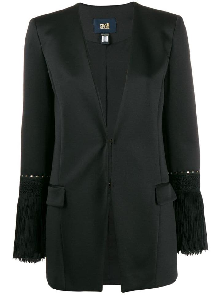 Cavalli Class Fringe-trimmed Blazer - Black