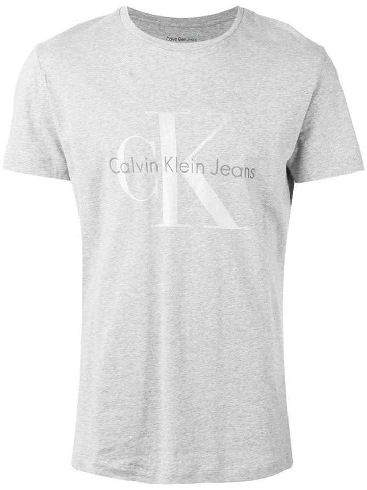 Calvin Klein Jeans - Logo Print T-shirt - Men - Cotton - M, Grey, Cotton