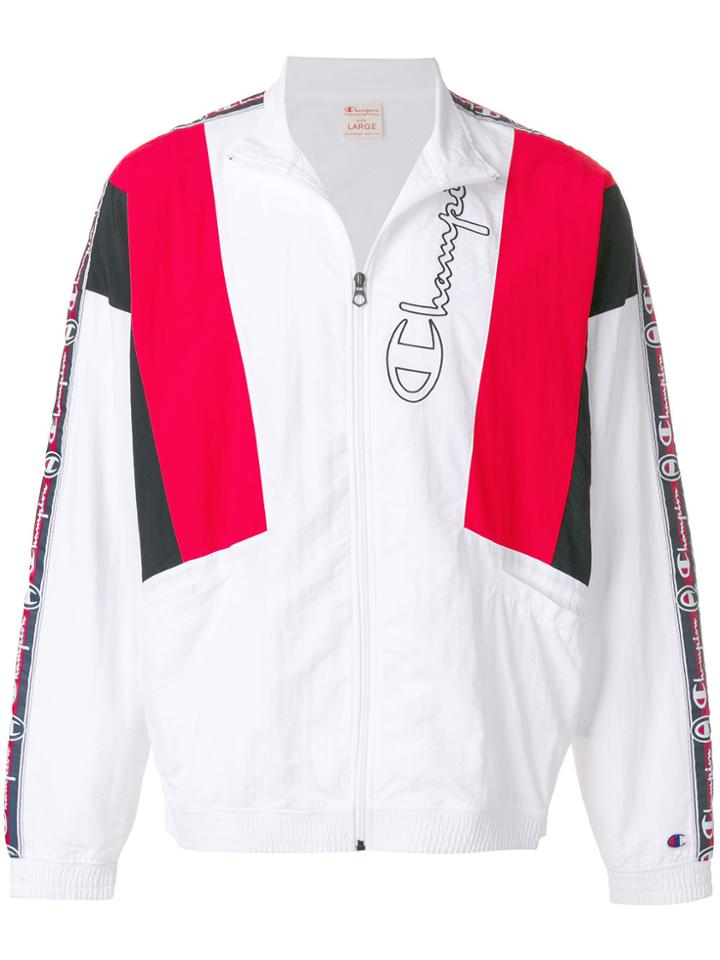 Champion Taped Arm Full Zip Jacket - White