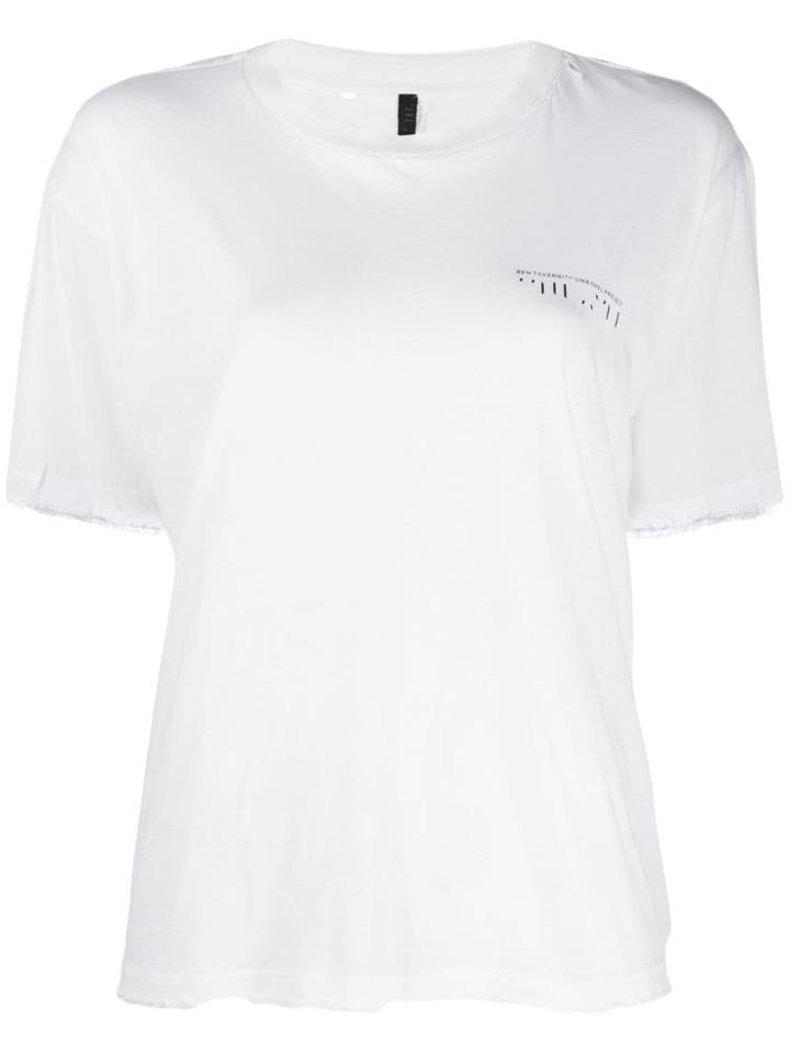 Unravel Project Contrasting Print T-shirt - White