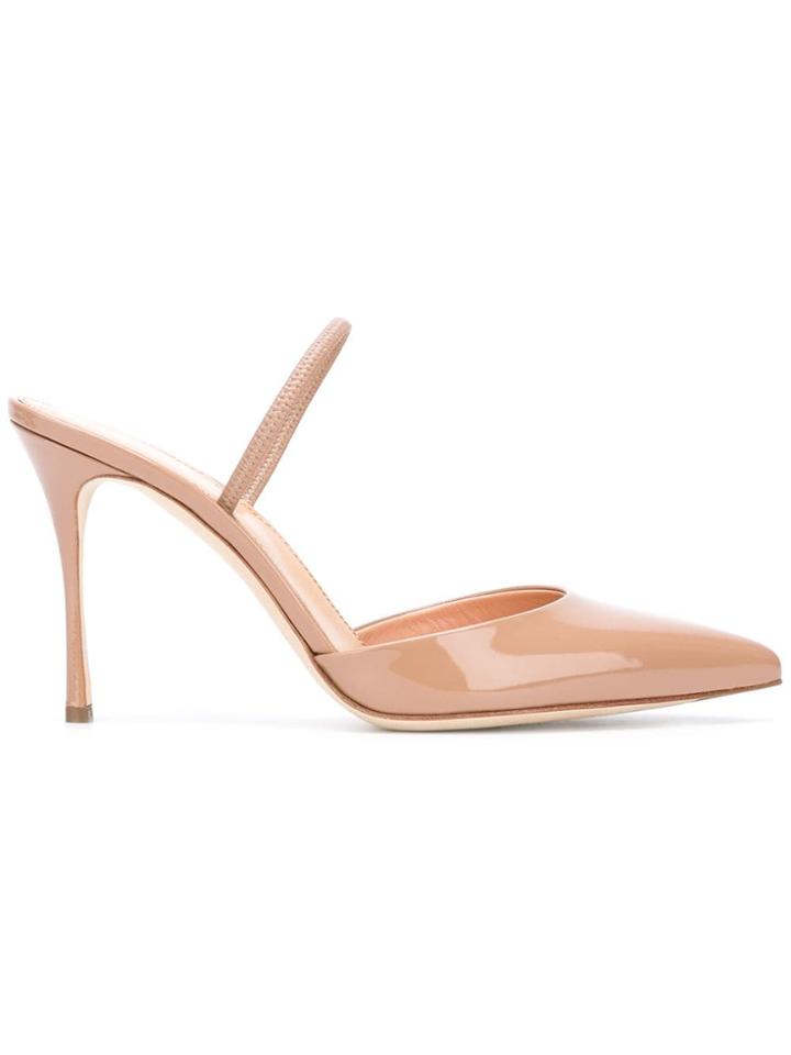 Sergio Rossi Pointed Toe Mules - Pink