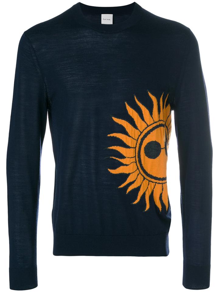 Paul Smith Sun Embroidered Sweater - Blue