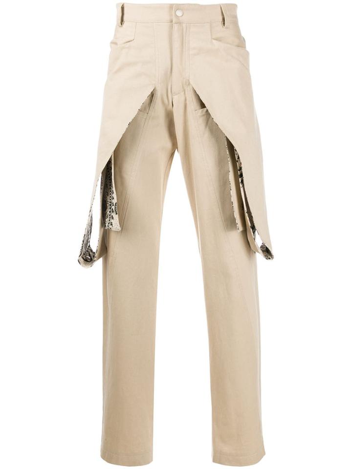 Paria Farzaneh Layered Straight-leg Trousers - Neutrals