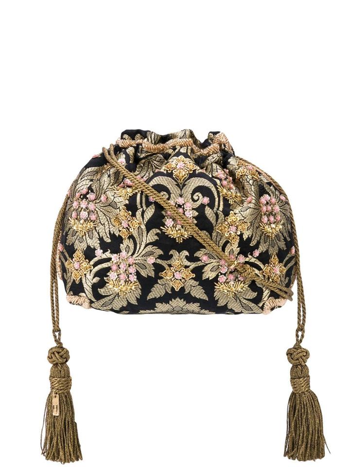 Etro Mini Embroidered Bucket Bag - Gold