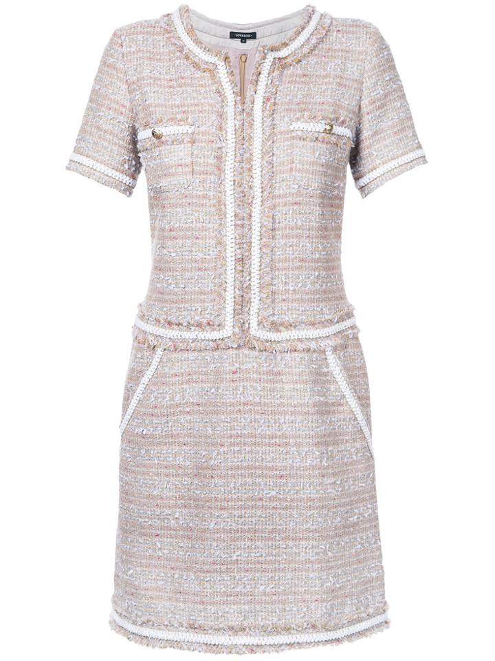 Loveless Boucle Suit Dress - Pink & Purple
