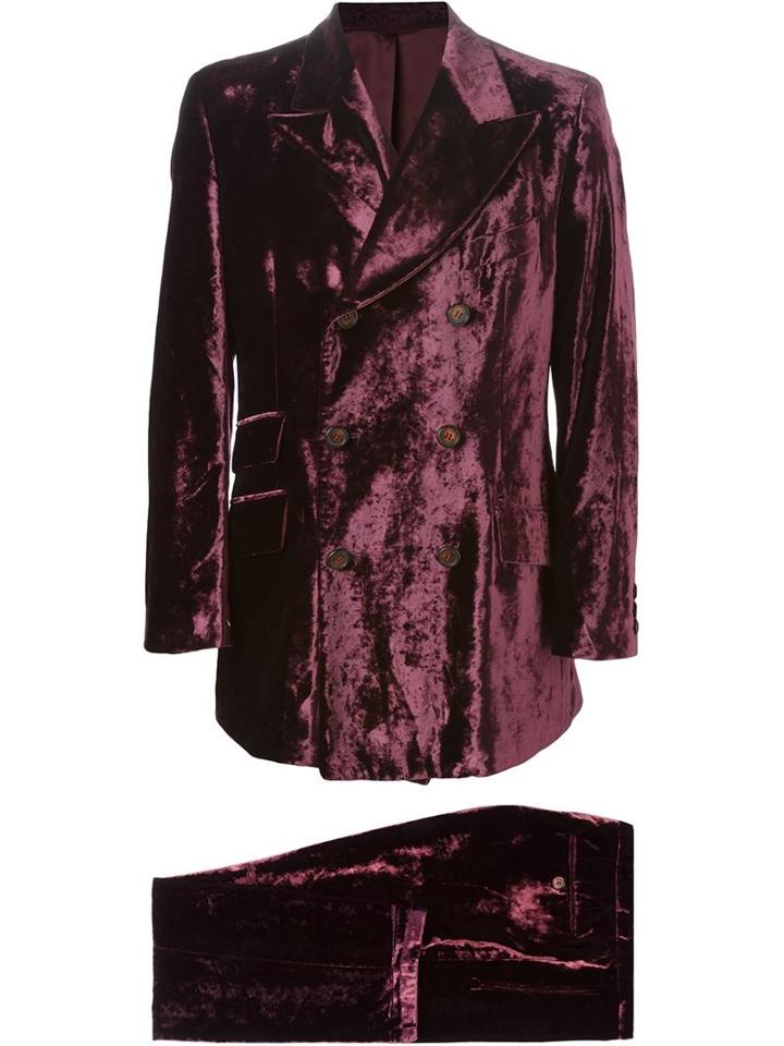 Dolce & Gabbana Vintage Velvet Double Breasted Suit