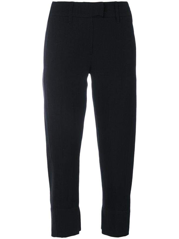 Ann Demeulemeester - Rear Pocket Cropped Trousers - Women - Cotton/acetate/rayon/virgin Wool - 38, Black, Cotton/acetate/rayon/virgin Wool