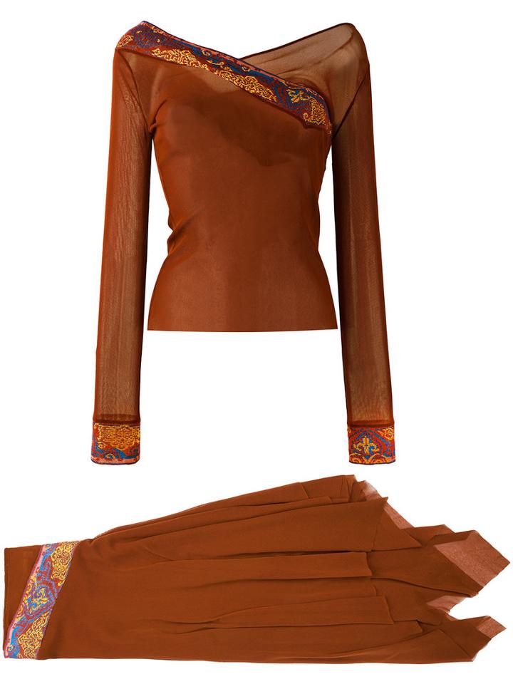Jean Paul Gaultier Vintage - Vintage Suit - Women - Polyamide/spandex/elastane - M, Brown, Polyamide/spandex/elastane