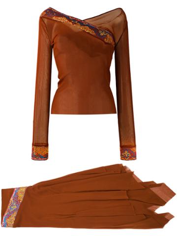 Jean Paul Gaultier Vintage - Vintage Suit - Women - Polyamide/spandex/elastane - M, Brown, Polyamide/spandex/elastane