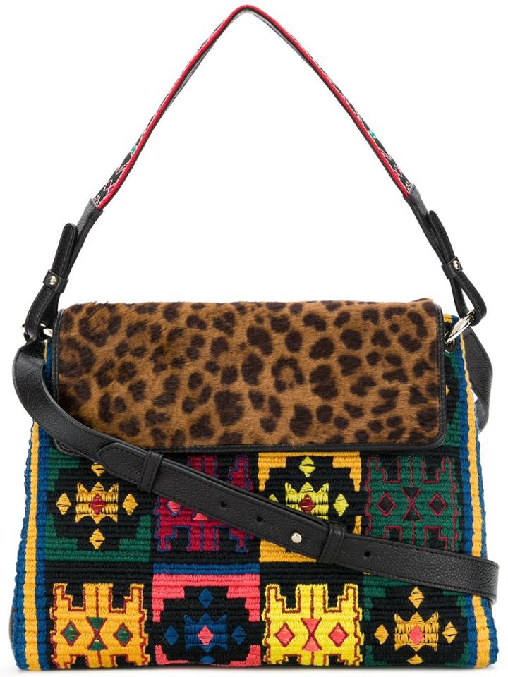 Etro Multi-print Shoulder Bag - Black