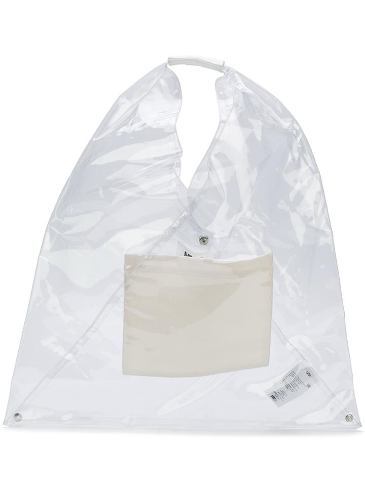 Mm6 Maison Margiela Transparent Tote - White