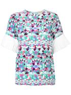 Emilio Pucci Printed Pleated-trim Top - Multicolour