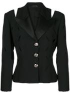 Versace Vintage Cut-out Tuxedo Jacket - Black
