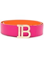 Balmain Logo Reversible Belt - Pink