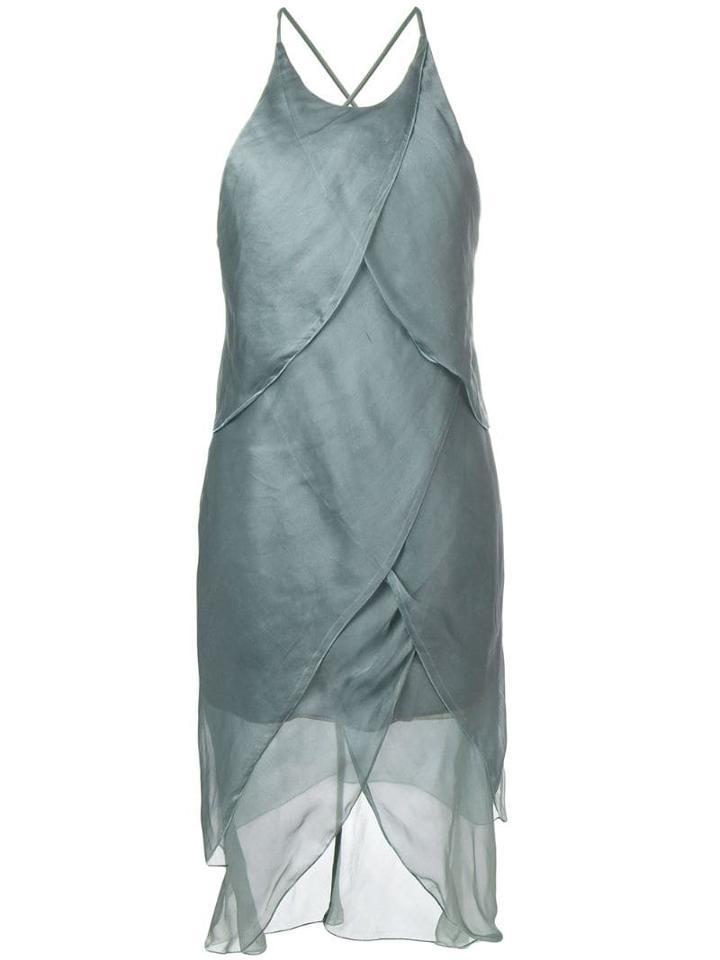 Giorgio Armani Pre-owned Asymmetric Draped Dress - Green