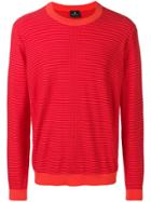 Ps Paul Smith Striped Pattern Jumper - Red