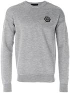 Philipp Plein Ribbed Logo Sweatshirt - Grey